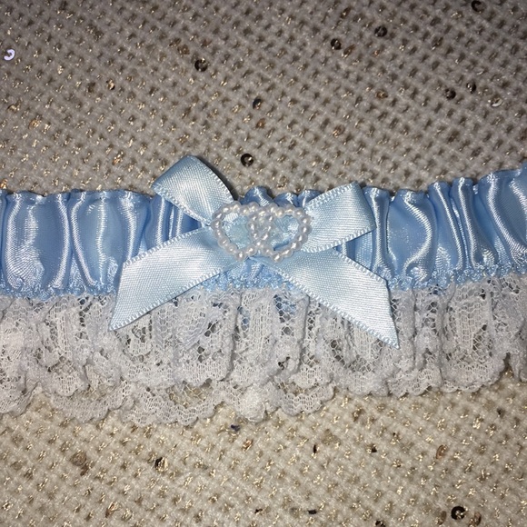 Light blue bridal garter - Picture 3 of 3